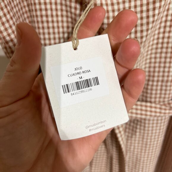 NWT Mus & Bombon Gingham Midi Dress, Made in Spain, Medium - Picture 12 of 13